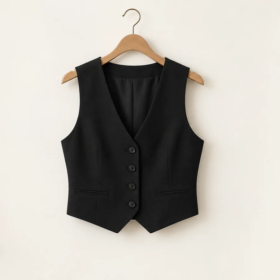 Áo gile vest đen