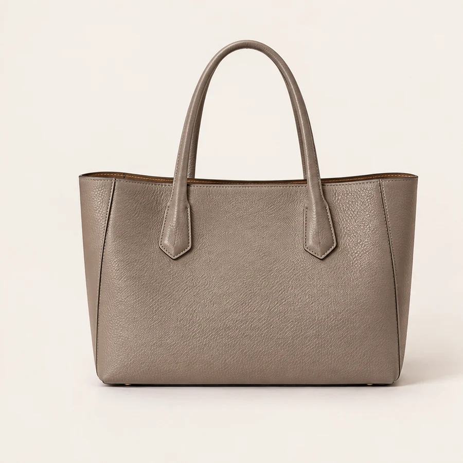 Túi tote da màu taupe